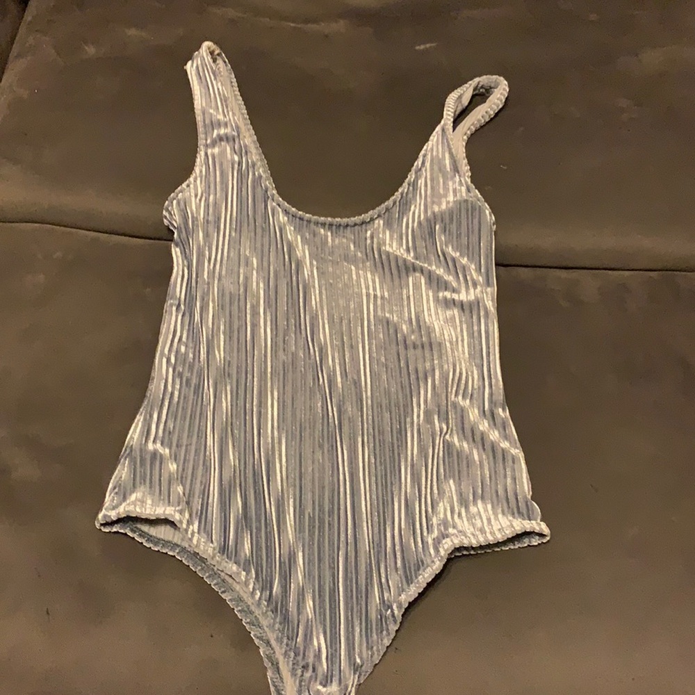 Blue velvet bodysuit